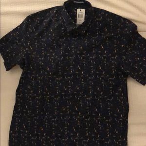 NWT Neiman Marcus Short Sleeve Button Down